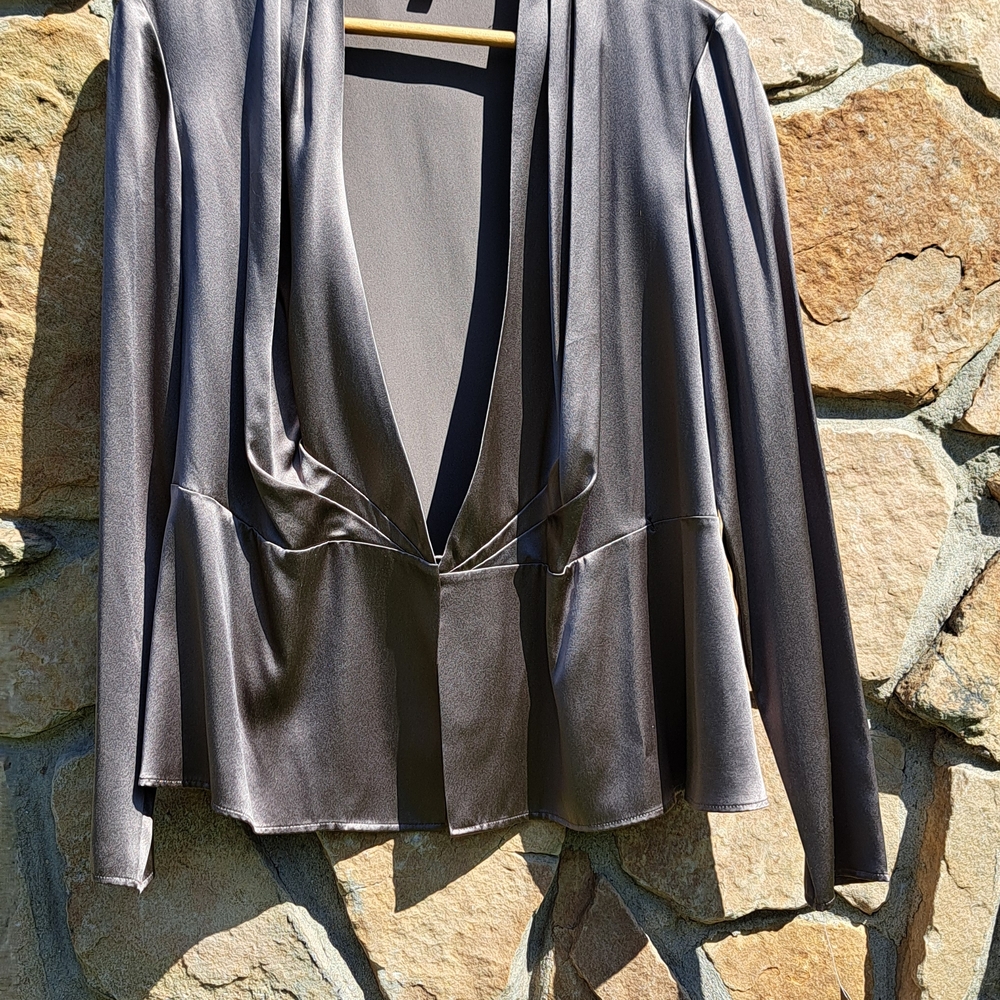 New Stylish Granite Color Silk Blazer